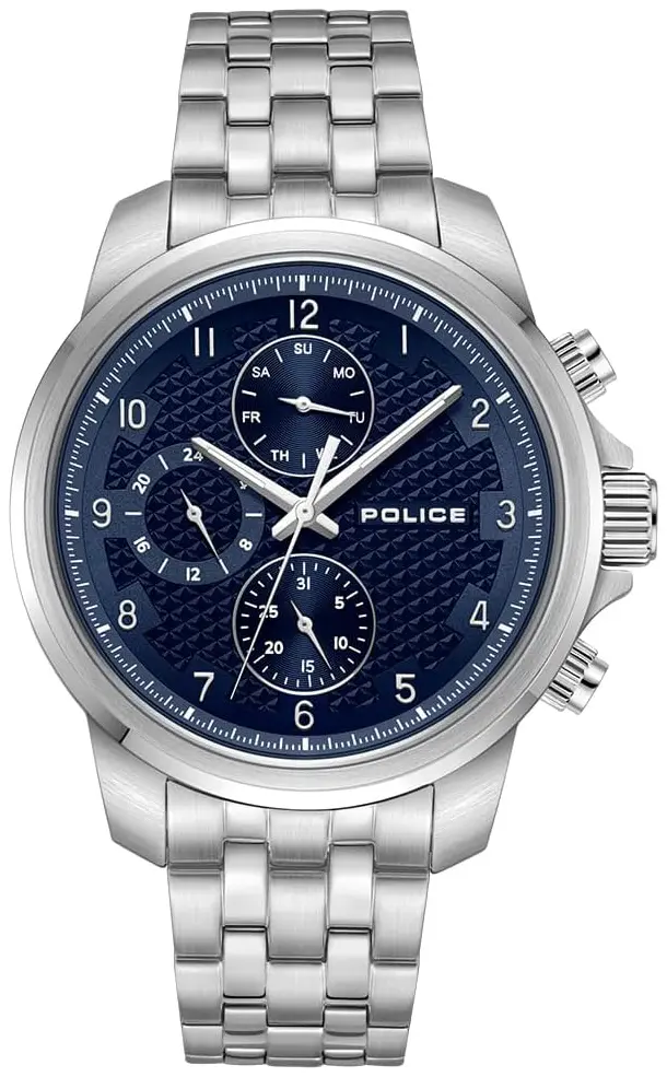 Police Police Herreklokke PEWJK0021505 Mensor Blå/Stål Ø44 mm