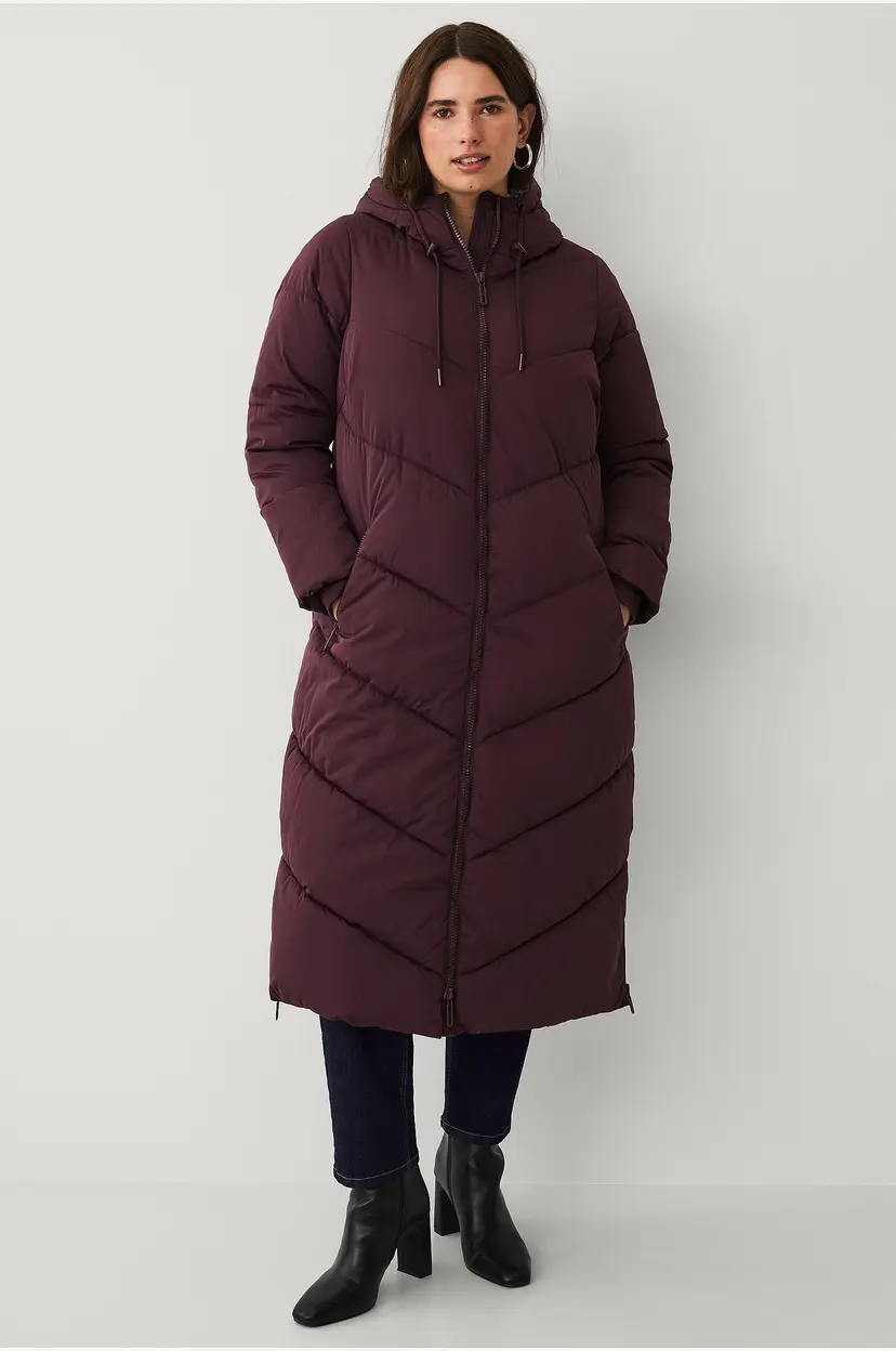 Zizzi Kåpe caNordic L/S Coat - Lilla