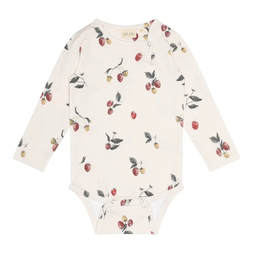 Petit Piao Petit Piao Body Printed Raspberry (56 / 1-2 mnd)