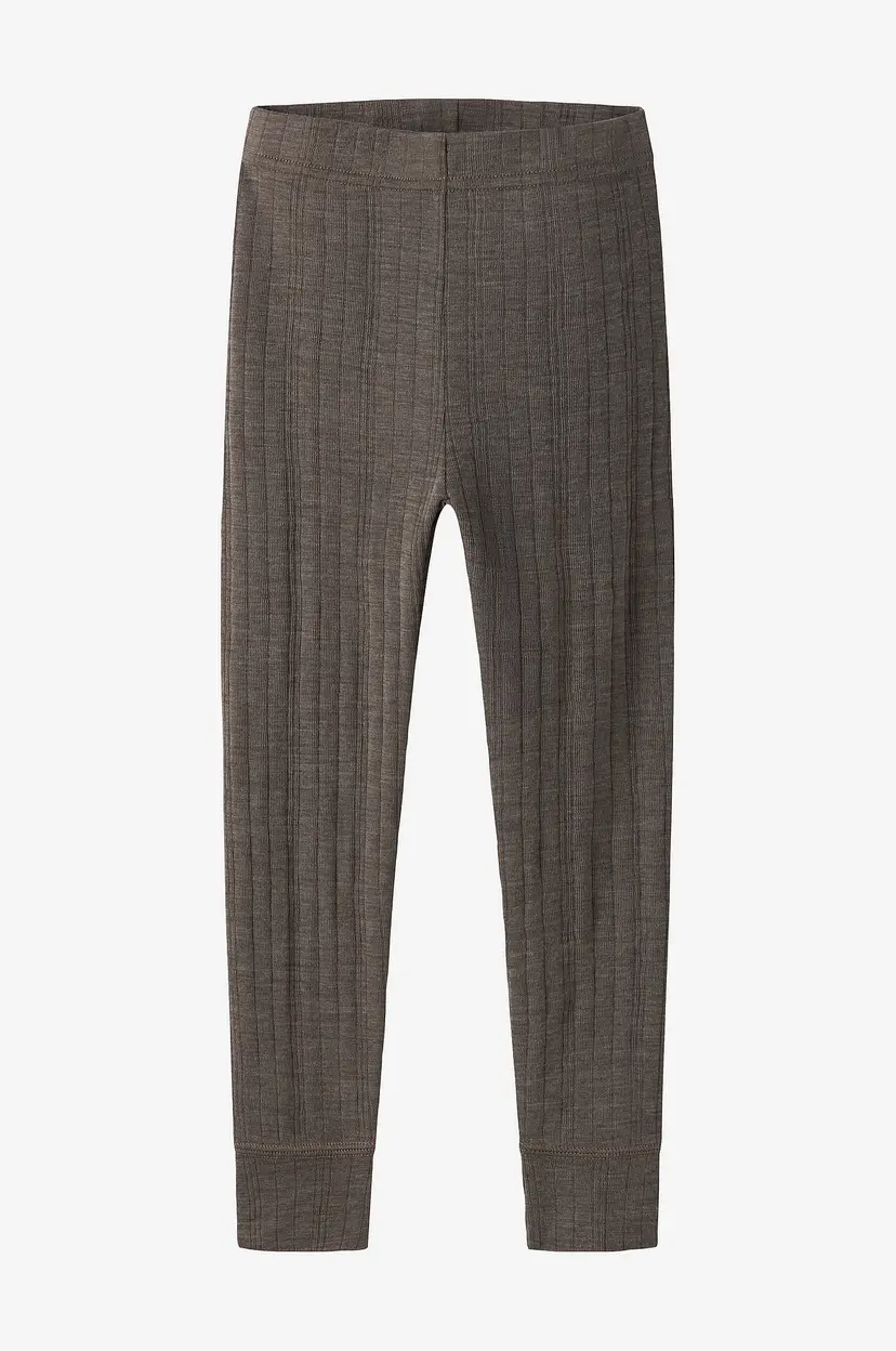 NAME IT Leggings Nmmwang Wool Needle Longjohn - Grå