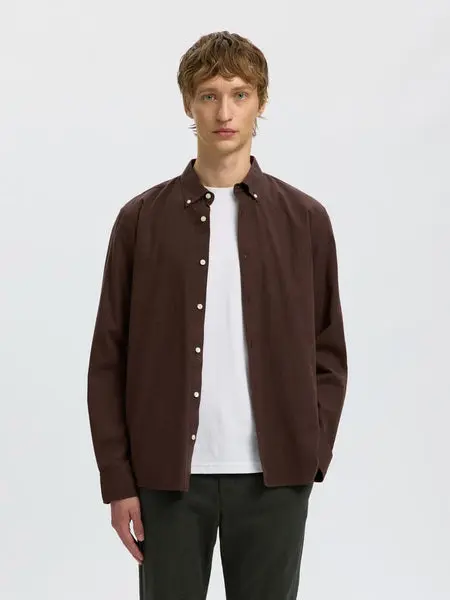 SELECTED Slmcole-Jay Reg Melange LS Shirt