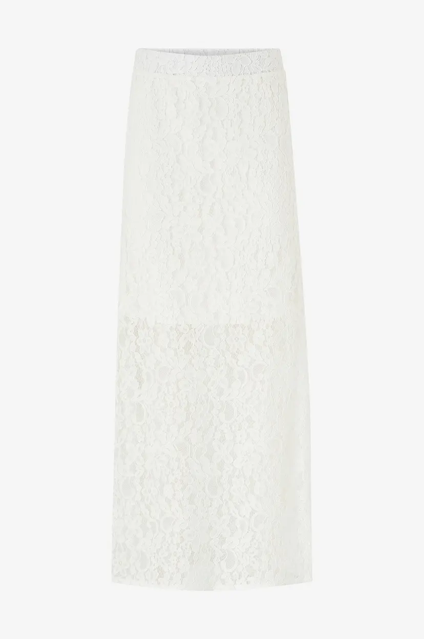 Kaffe Maxi skjørt kaLora Lace Skirt - Hvit