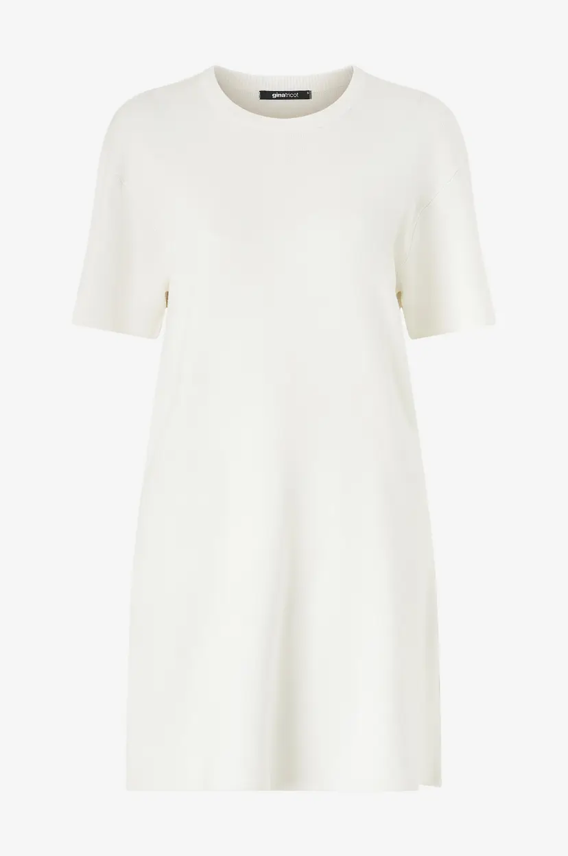 Gina Tricot Kjole Knitted Dress - Hvit
