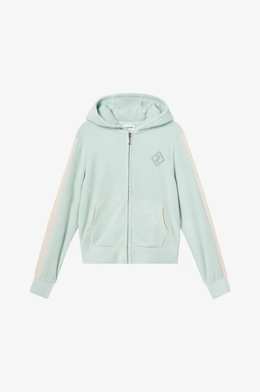 Juicy Couture Hettegenser Juicy Towelling Zip Through Hood - Grønn