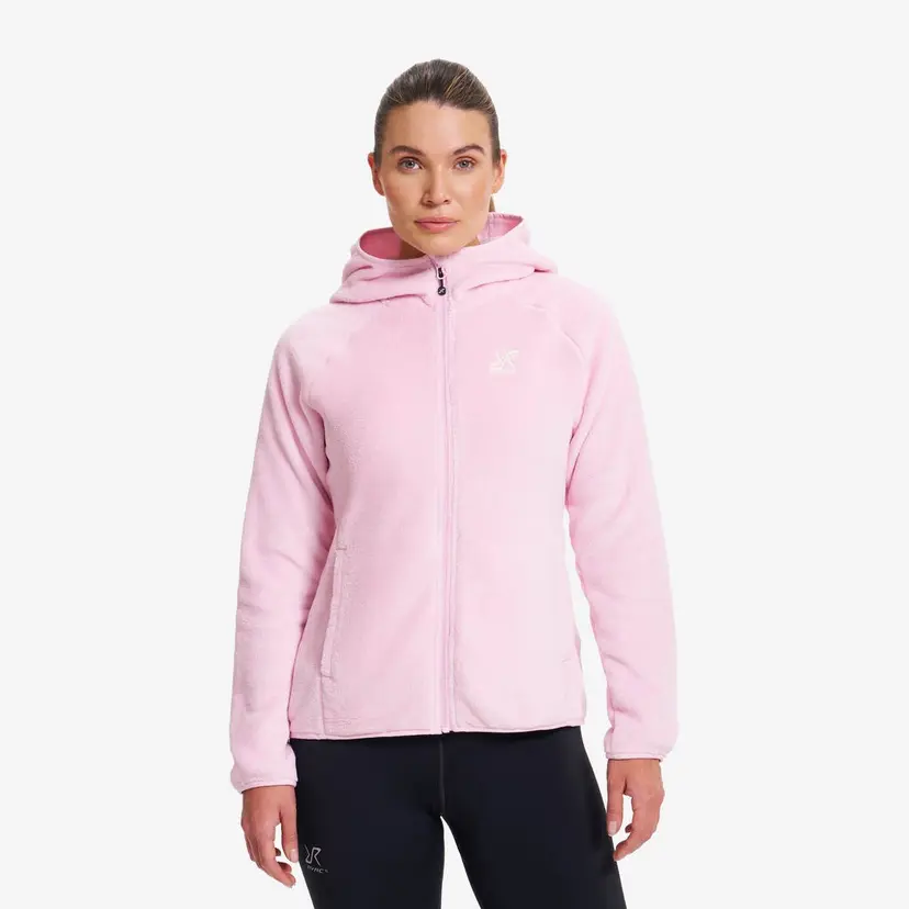 RevolutionRace Fog Fluffy Hooded Fleece Dame Pink Mist