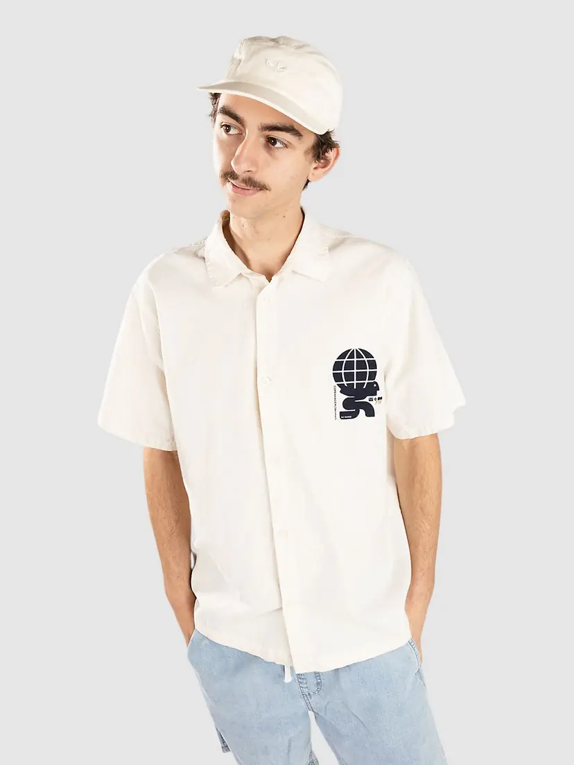 Fat Moose Fat Moose Ian Cotton Linen Skjorte hvit