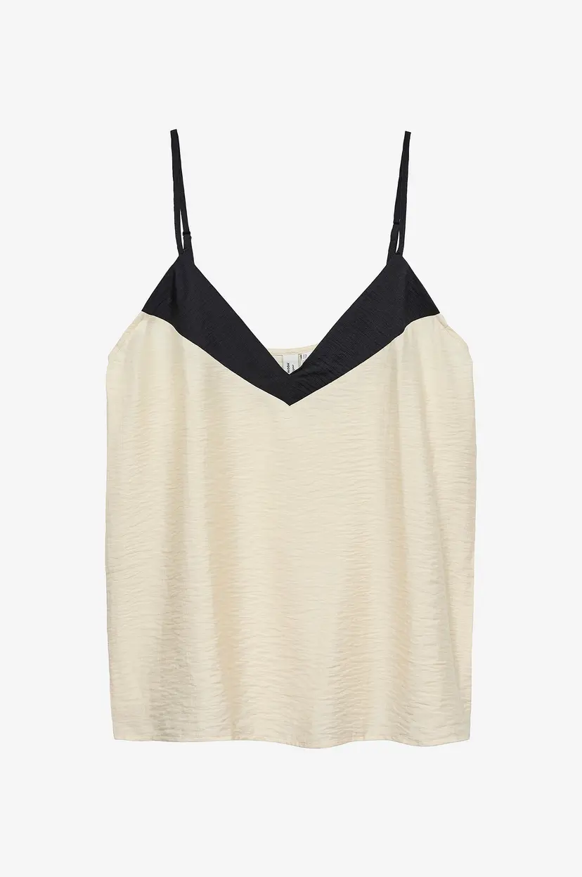 Vero Moda Bluse vmKenise Singlet Top Wvn Btq GA - Beige