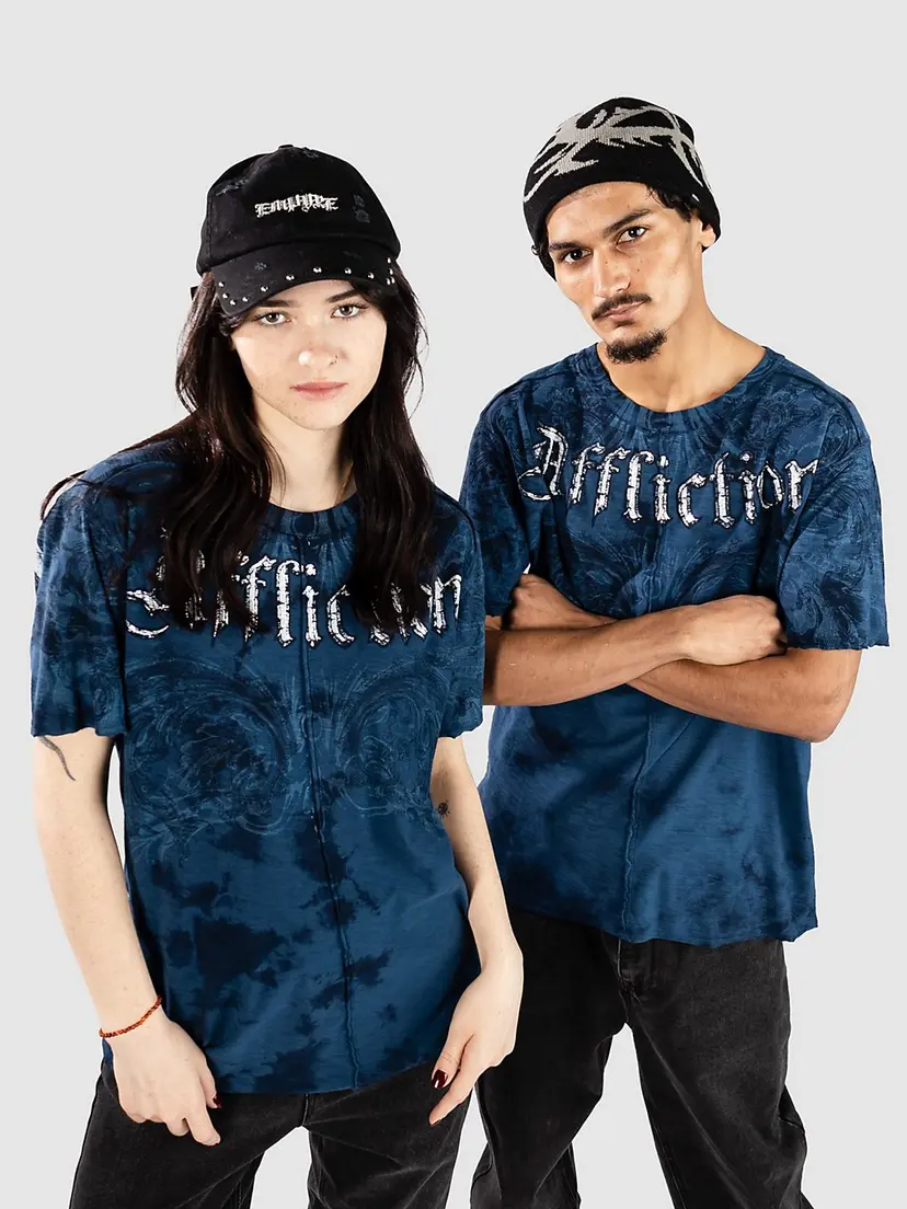 Affliction Affliction Detail Crew T-skjorte blå