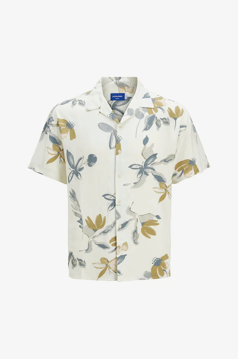 Jack & Jones Skjorte jorLuke Varenna Aop Shirt SS - Hvit
