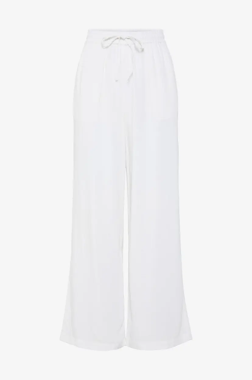 Pieces Bukser pcPia HW Wide Pants Wvn - Hvit