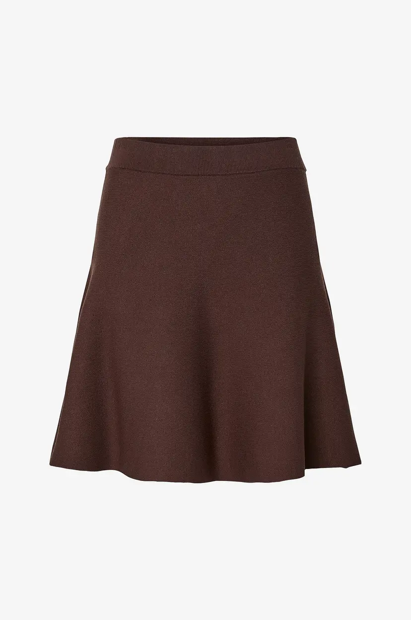 Y.A.S Skjørt yasFonny HW Knit Skirt - Natur