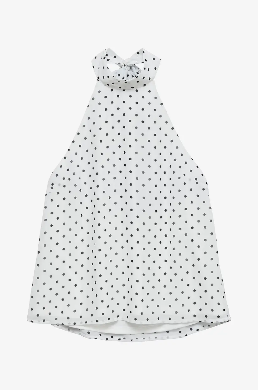 Vero Moda Bluse vmWillow SL Halterneck Scarf Top WV - Hvit