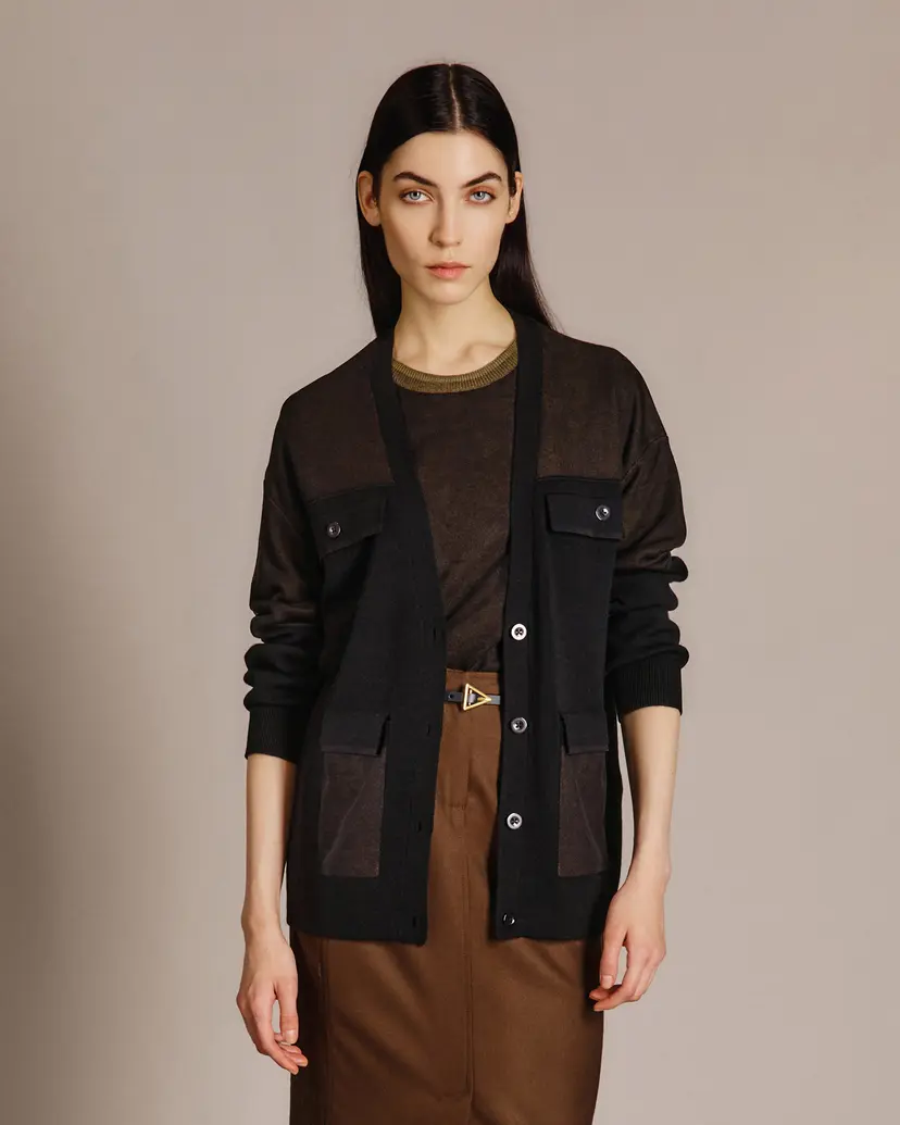 Nenette Nenette CHIARA Black Knitted coat
