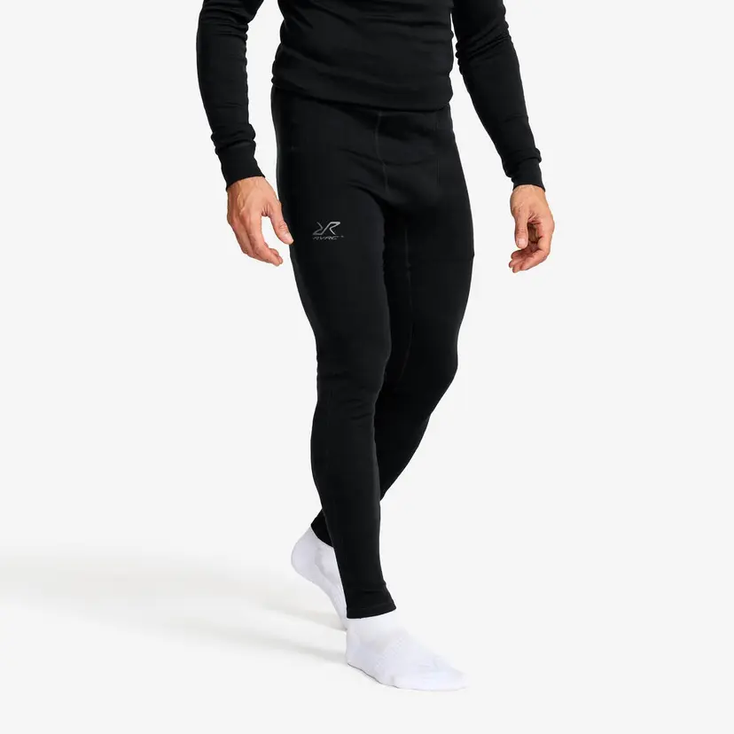 RevolutionRace Route Merino Warm Base Layer Pants Herre Black