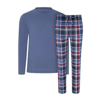 Jockey Jockey Night And Day Long Pyjama Marine/Rød Small Herre