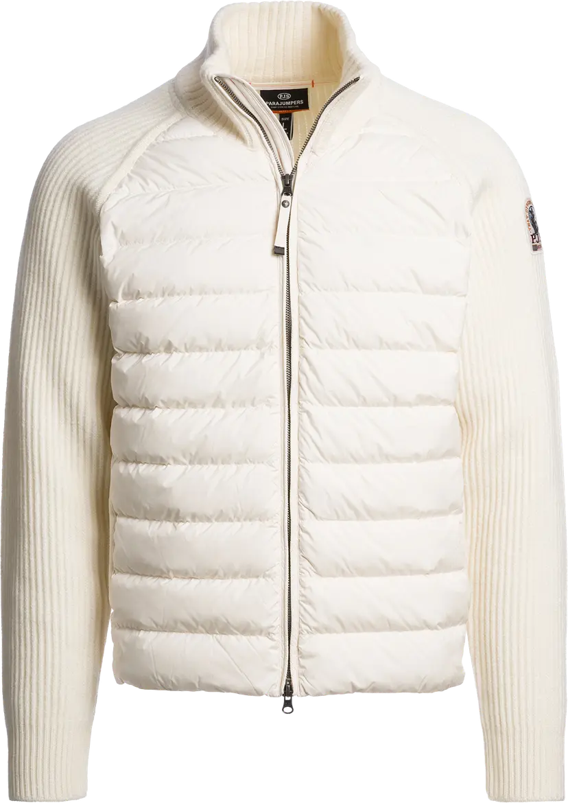 Parajumpers Parajumpers Men's Olmo Hybrid Cardigan Warm Ivory