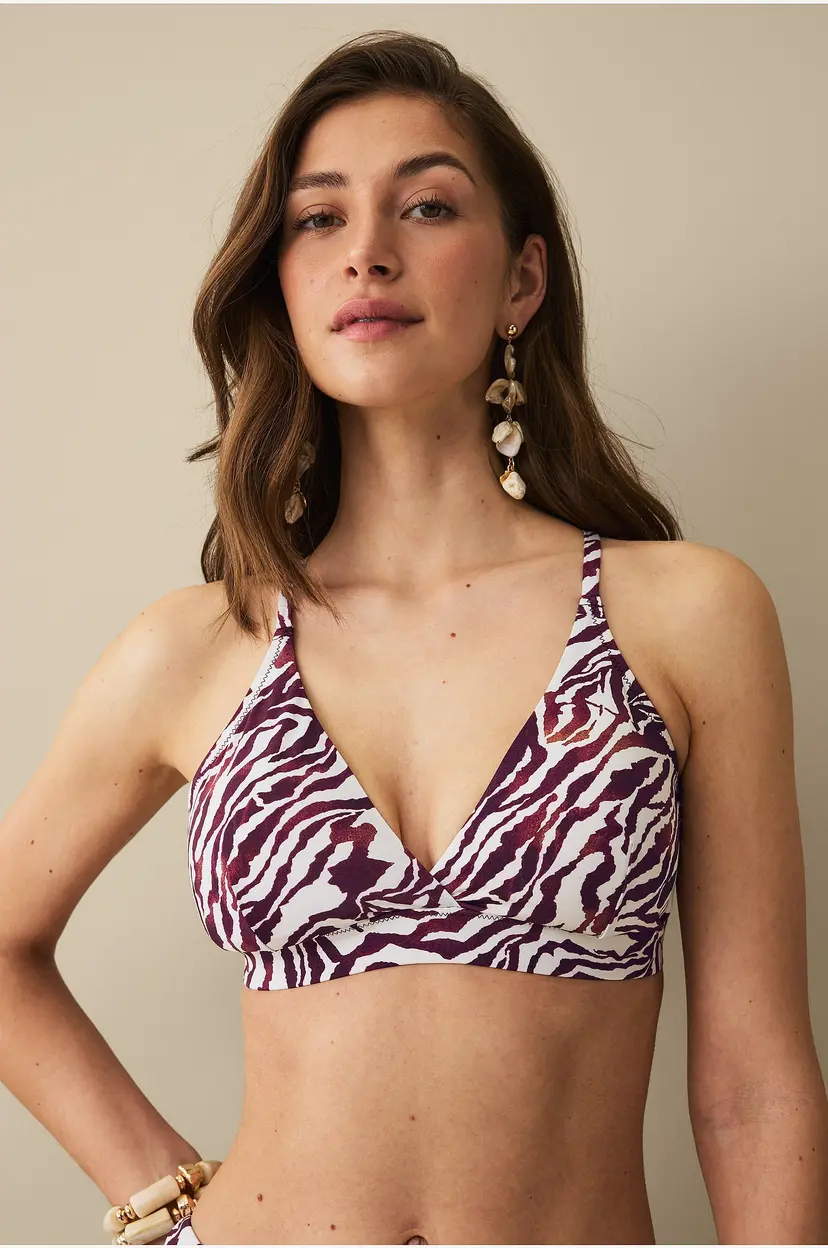 Ellos Collection Myk bikini-bh med slå-om-detaljer - Rød