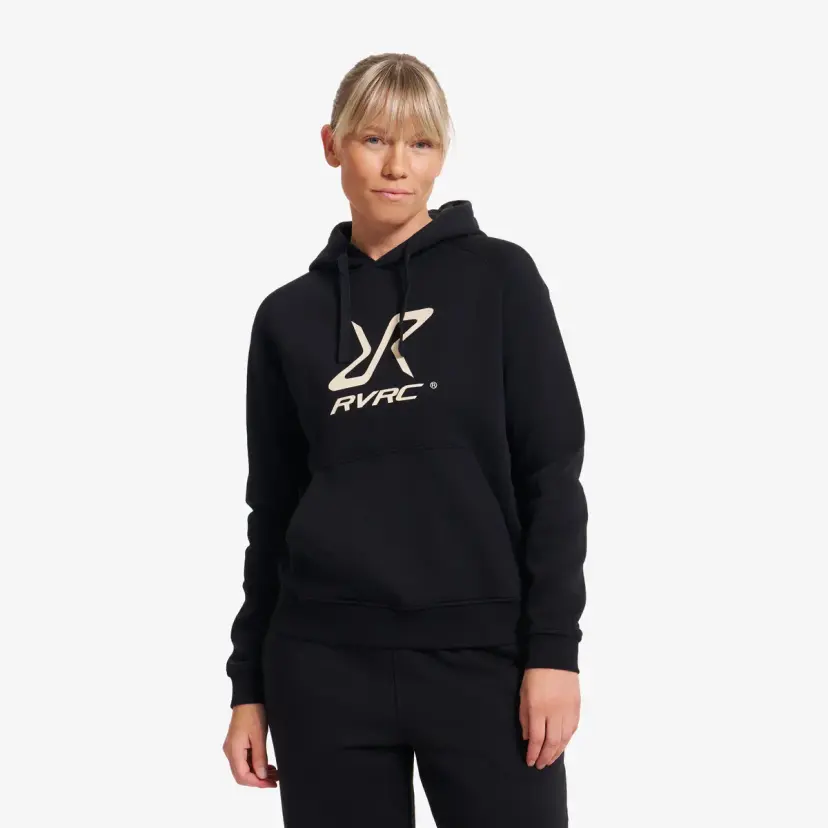 RevolutionRace RVRC Hoodie Dame Black/Oatmeal