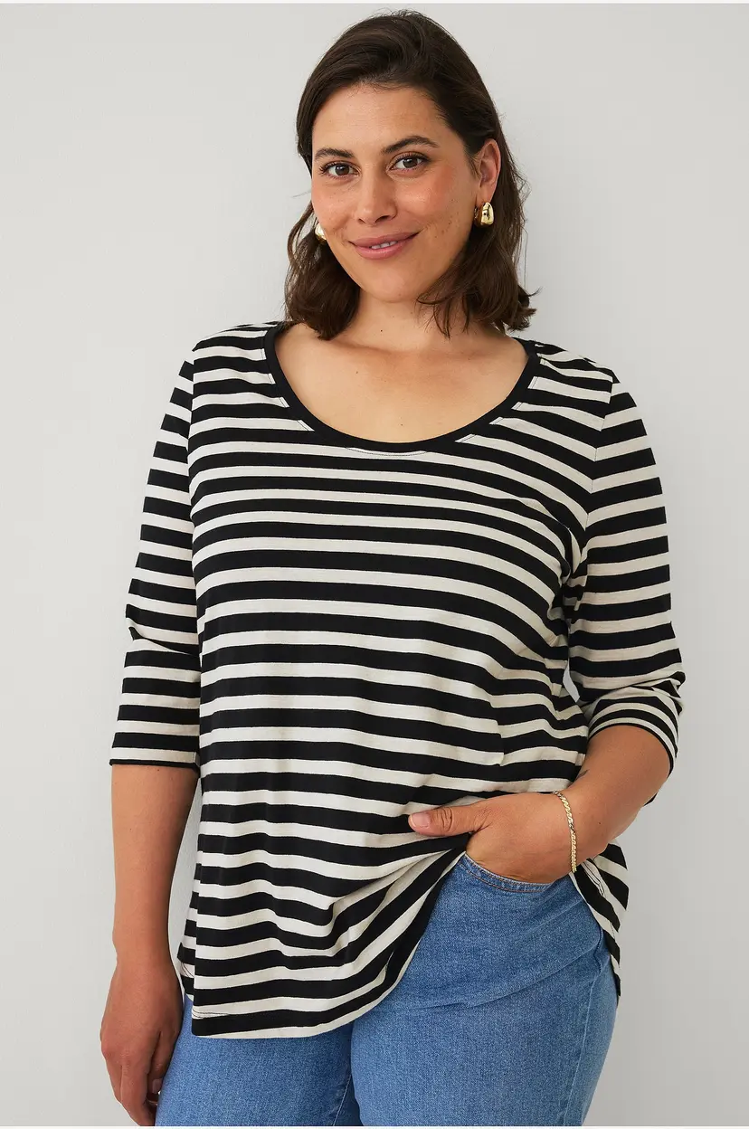 Ellos Plus collection Topp med ermer 3/4 lang - Brun