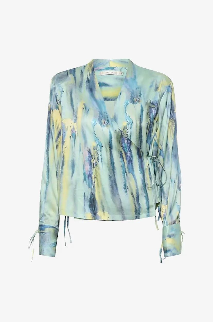 Gestuz Omslagsbluse Walerygz P Wrap Blouse - Blå