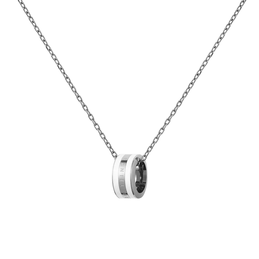 Daniel Wellington Silver Necklace Emalie Satin White | DW