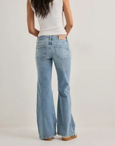 ONLY Only - Blå - Onltiger Lw Flare Double Button Dnm
