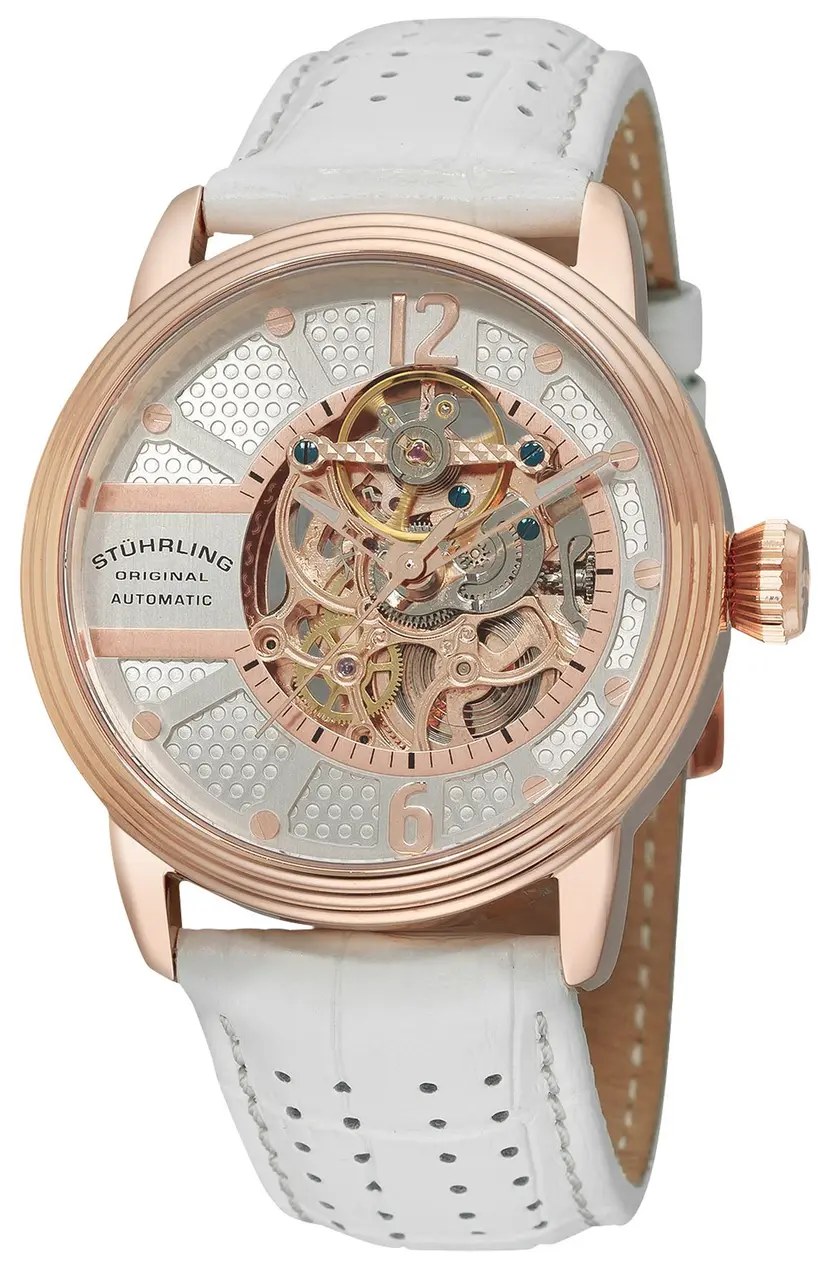 Stührling Original Stührling Original Herreklokke 308A.3345P34 Sølvfarget/Lær Ø44 mm