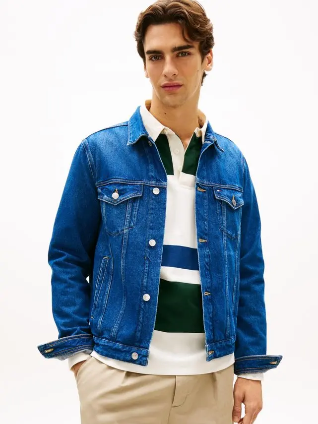Tommy Hilfiger REGULAR TRUCKER JKT IKE BLUE