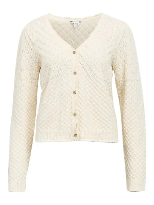 Object Object - Noa Ls V-Neck Knit Cardigan - Birch