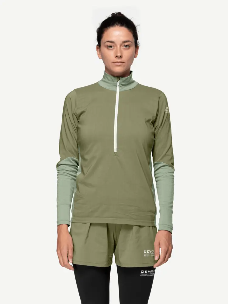 Devold Devold - Endurance Merino Cover Zip Dame - Large - Grønn