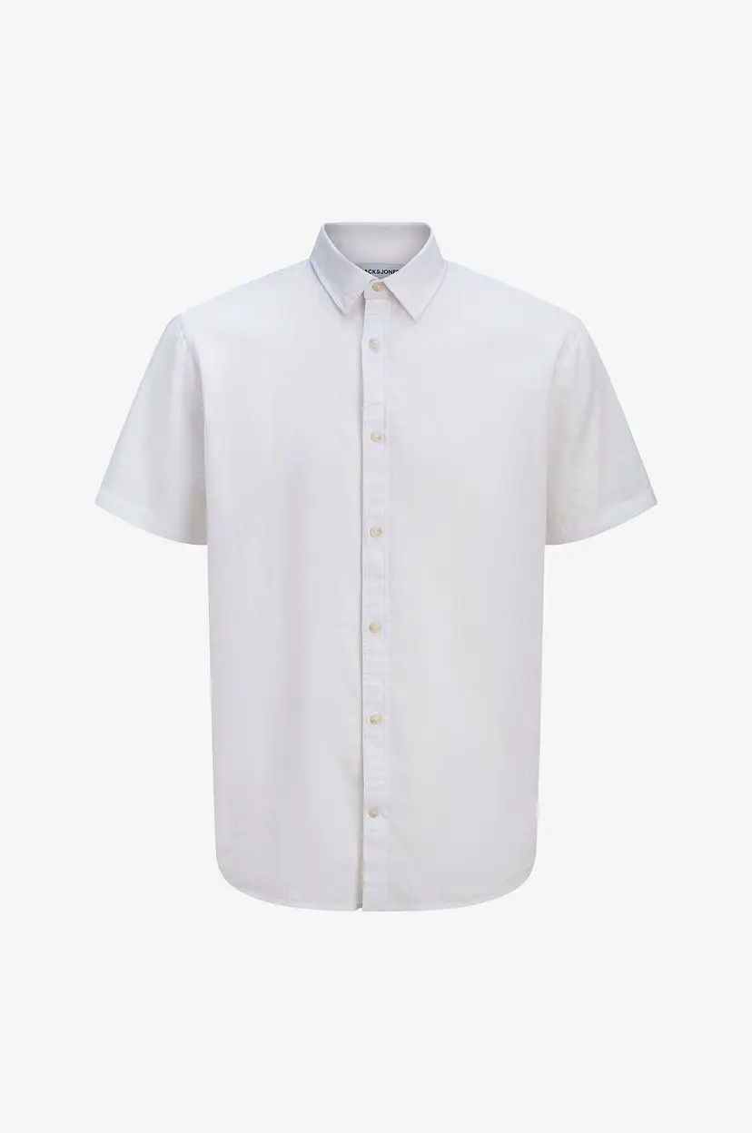 Jack & Jones Skjorte jjeSummer Linen Blend S/S - Hvit