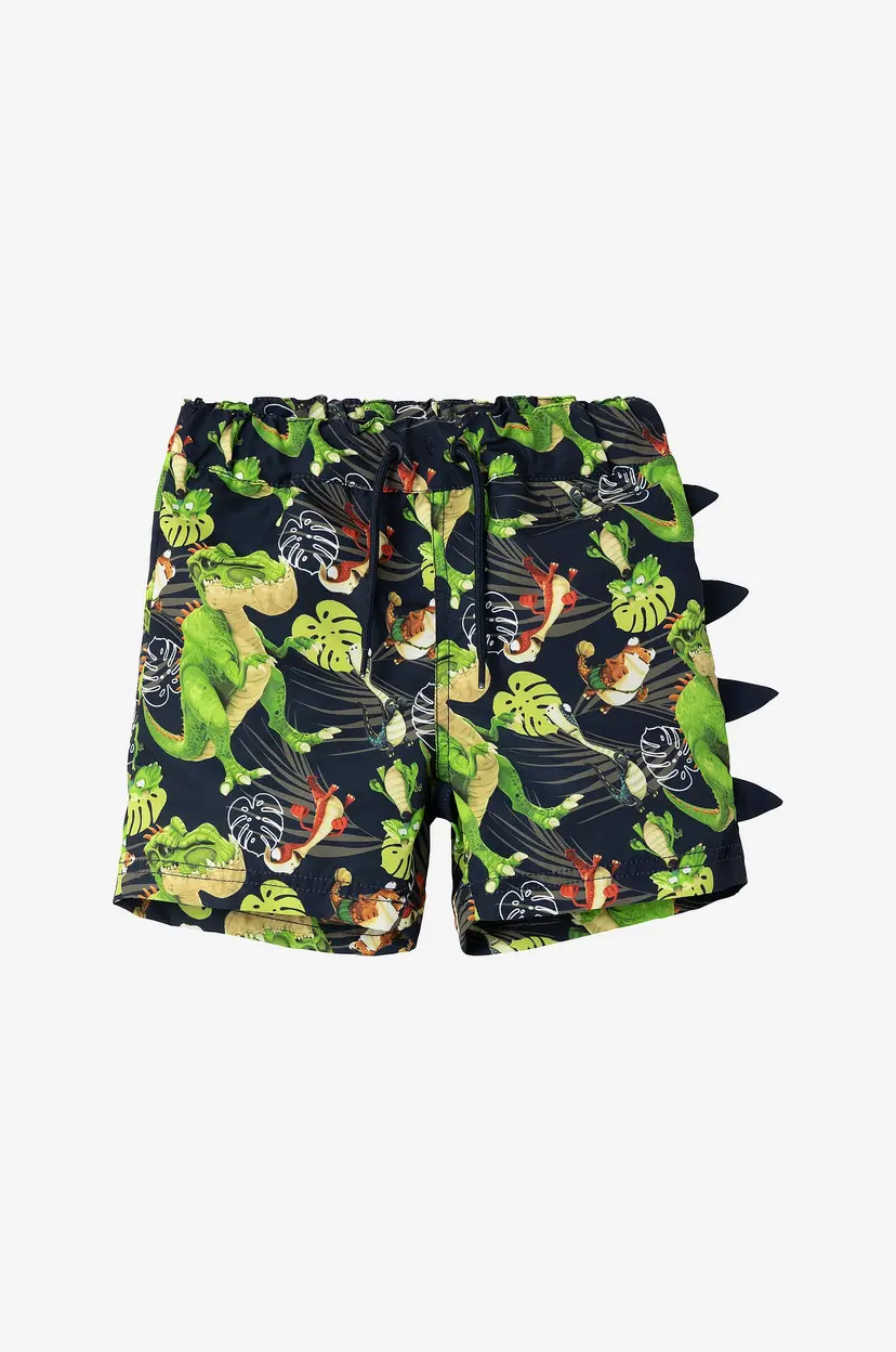 NAME IT Badebukse nmmMaz Gigantosaurus Long Swimshort - Svart