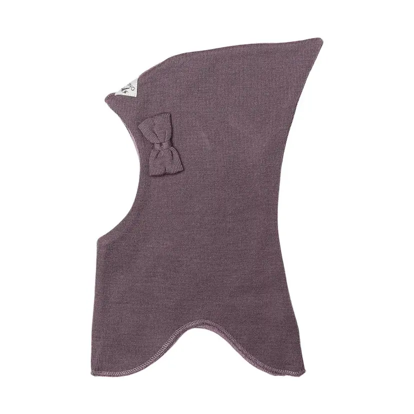 Racing Kids Racing Kids Ull Balaclava Med Sløyfe Dusty Purple