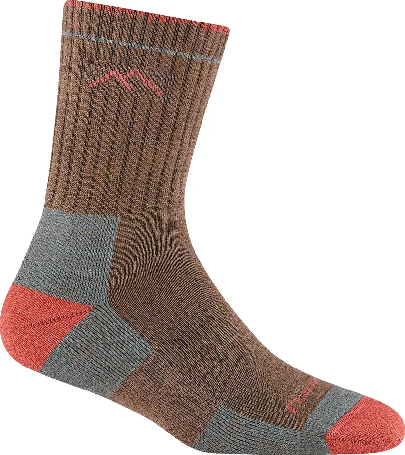 Darn Tough Darn Tough Women's Hiker Micro Crew Midweight Hiking Sock Cushion Bark