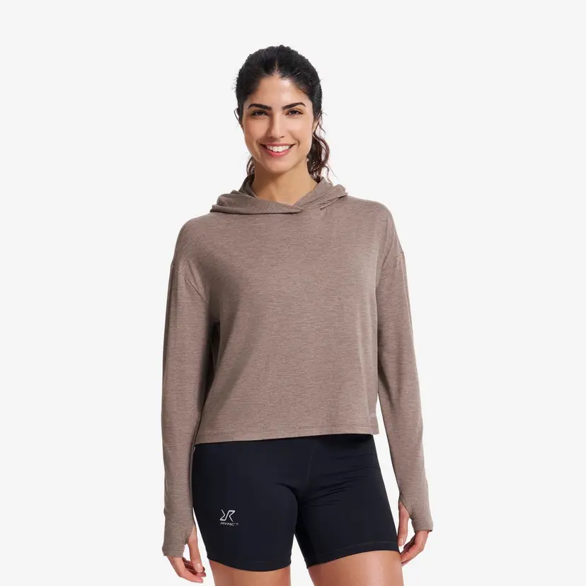 RevolutionRace Impulse Active Cropped Hoodie Dame Morel