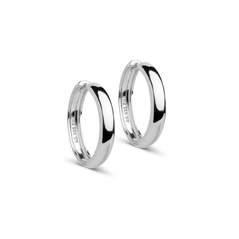 Enamel Enamel - Classic Wide Hoops 25 mm i sølv - E371S