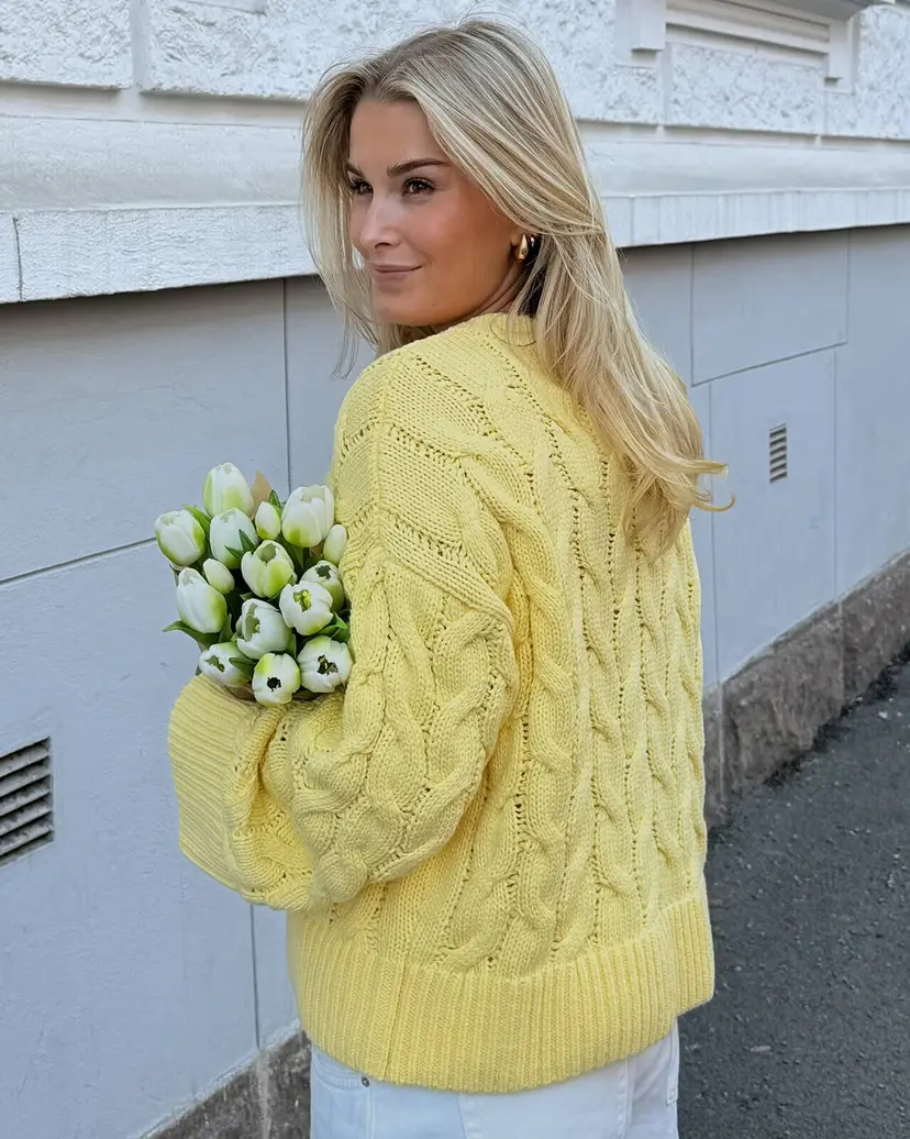 Vero Moda Strikket Cardigan Svea Thea - Gul - Str L