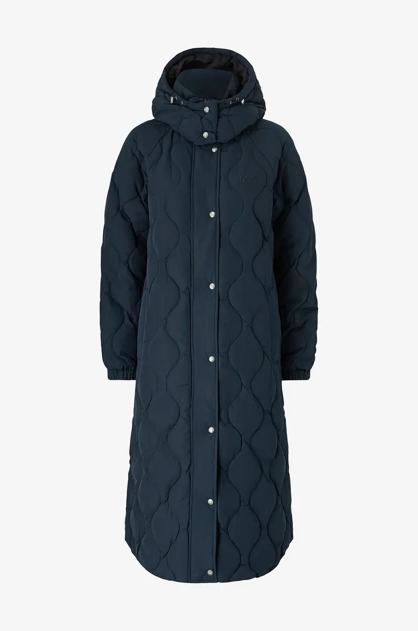 Lee Pufferjakke Long Puffer - Svart