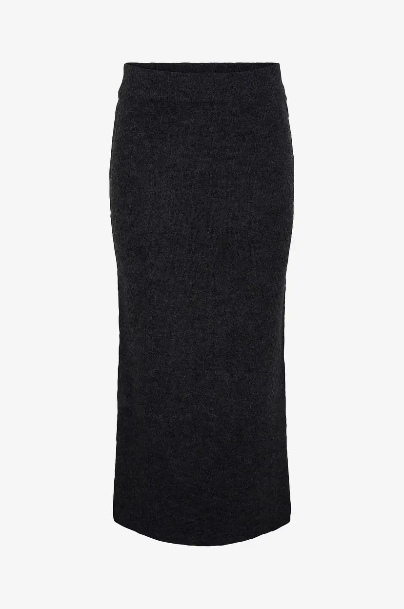 Pieces Maxi skjørt pcNiko HW Knit Ankle Skirt BC - Svart