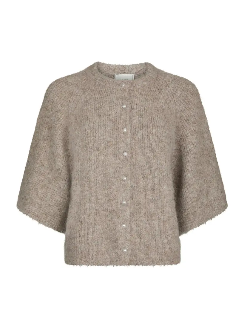 Neo Noir Amaya Fluffy Knit Cardigan