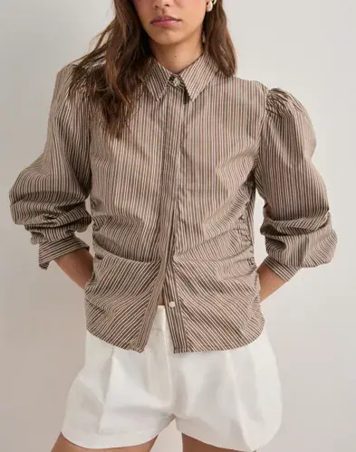 Neo Noir Neo Noir - Brun - Ritta Stripe Shirt