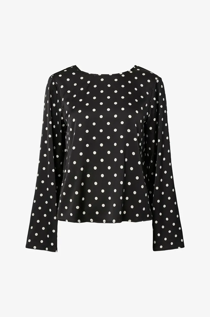 Pieces Bluse pcjYtta LS Satin Wvn D2d - Svart