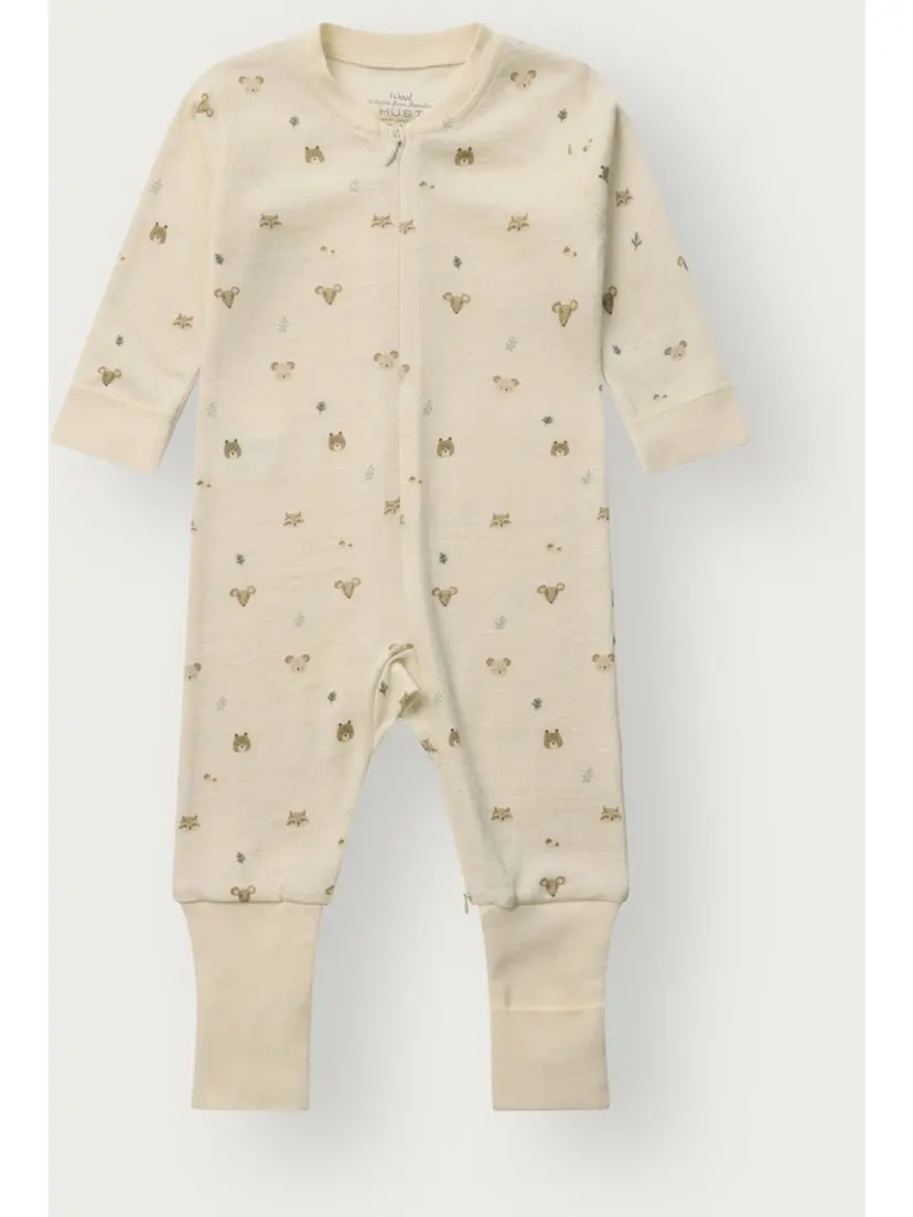 Hust and Claire Heldrakt i ull/bambus "Forest" Off White