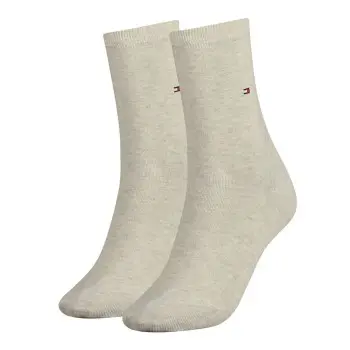 Tommy Hilfiger Tommy Hilfiger Strømper 2P Women Classic Casual Socks Beige Str 39/42 Dame
