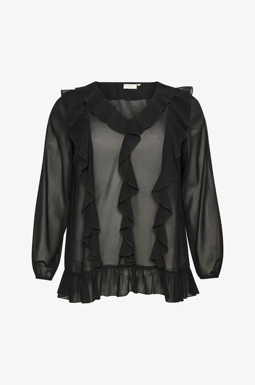 KAFFE Curve Bluse kcNinni Blouse - Svart
