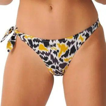 Sloggi Sloggi Shore Fancy Guppy Bikini Brazilian Brief Svart/Gul Large Dame
