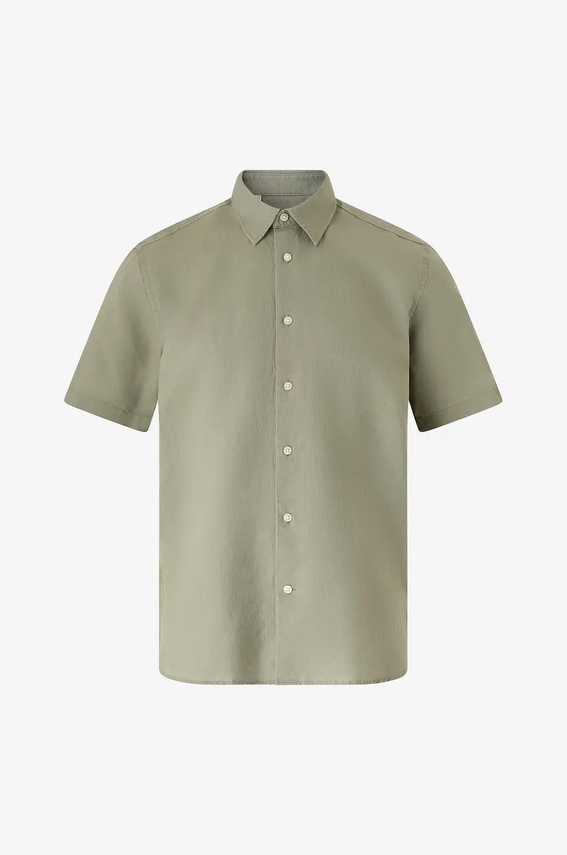 Selected Men Linskjorte slhRegclay Linenblend SS - Grå