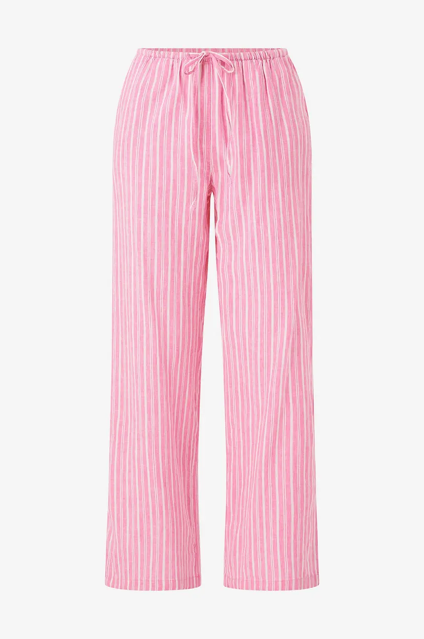 Gina Tricot Bukser Dina Linen Trousers - Rosa