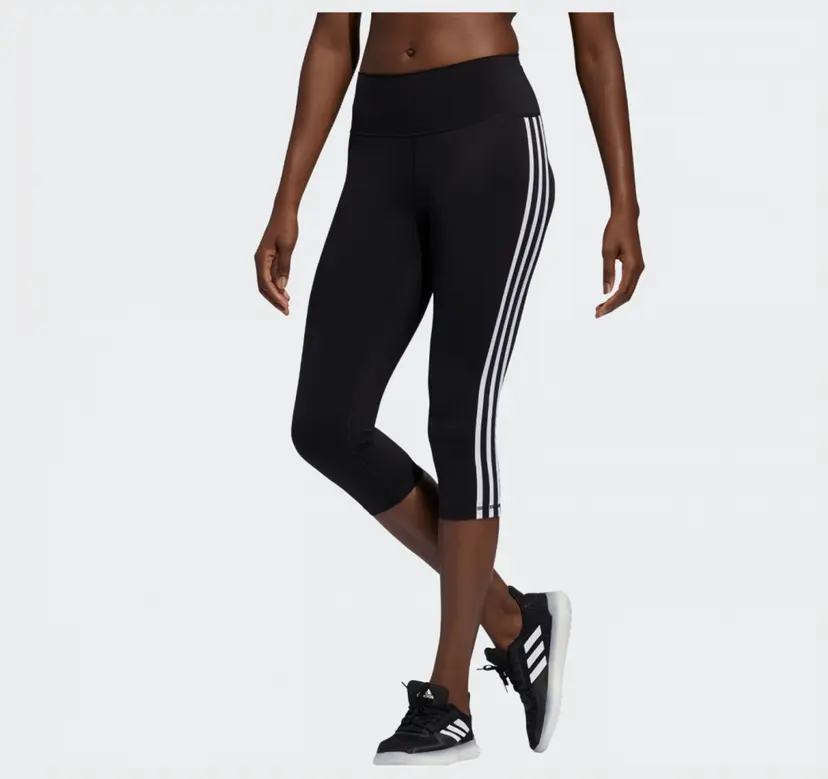 Adidas Sort Adidas BT 3 Stripes 3/4 Tights (XS)