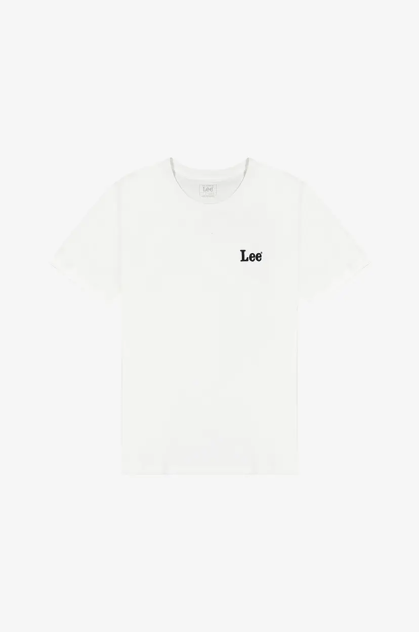 Lee T-skjorte SS Small Logo - Hvit